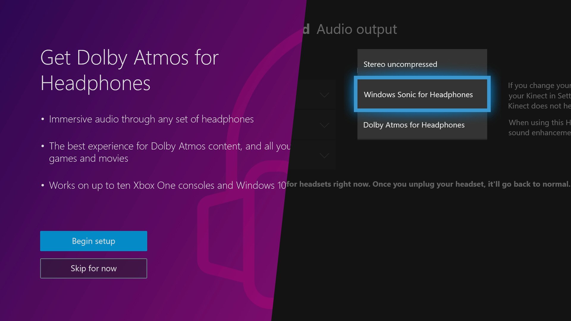 Xbox One Audio Dolby Atmos For Headphones Vs Windows Sonic For Headphones Windows Central