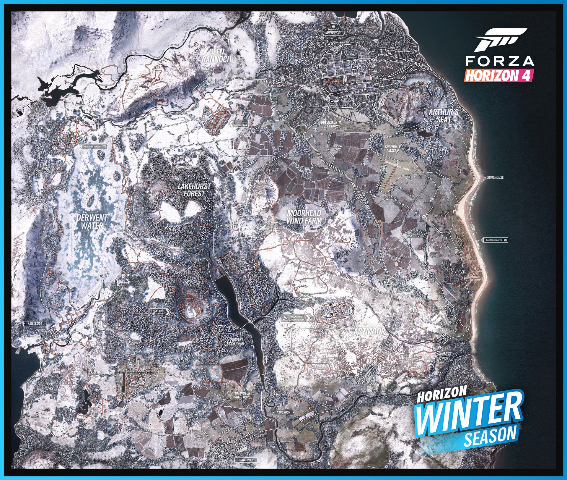 Take a full look at Forza Horizon 4's frosty winter season map