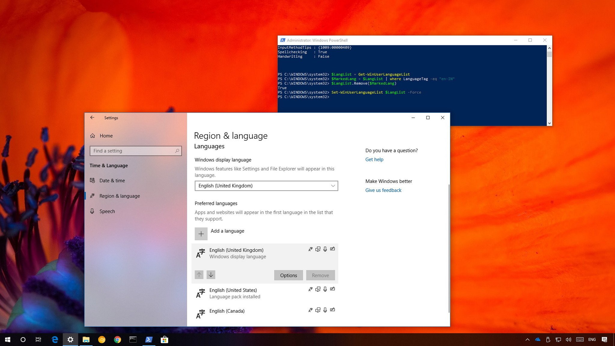 How to force remove a language pack on Windows 10 ...