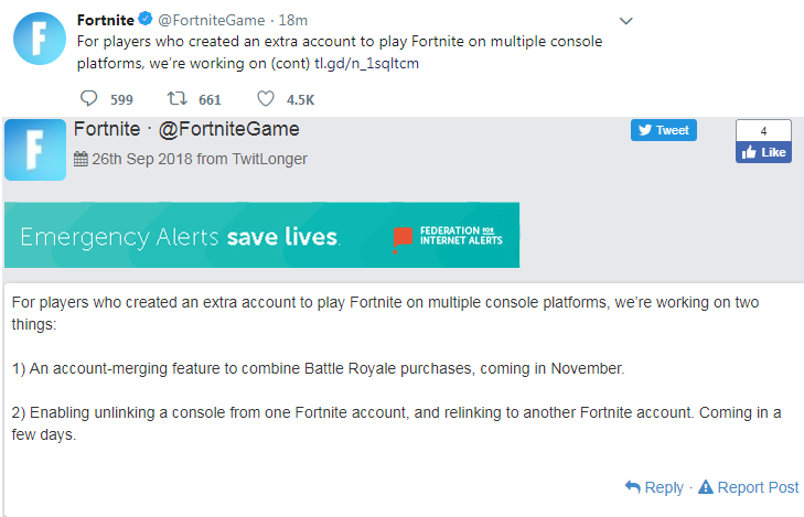 Fortnite: Unlink Epic Games Account From Xbox / PS4 ...