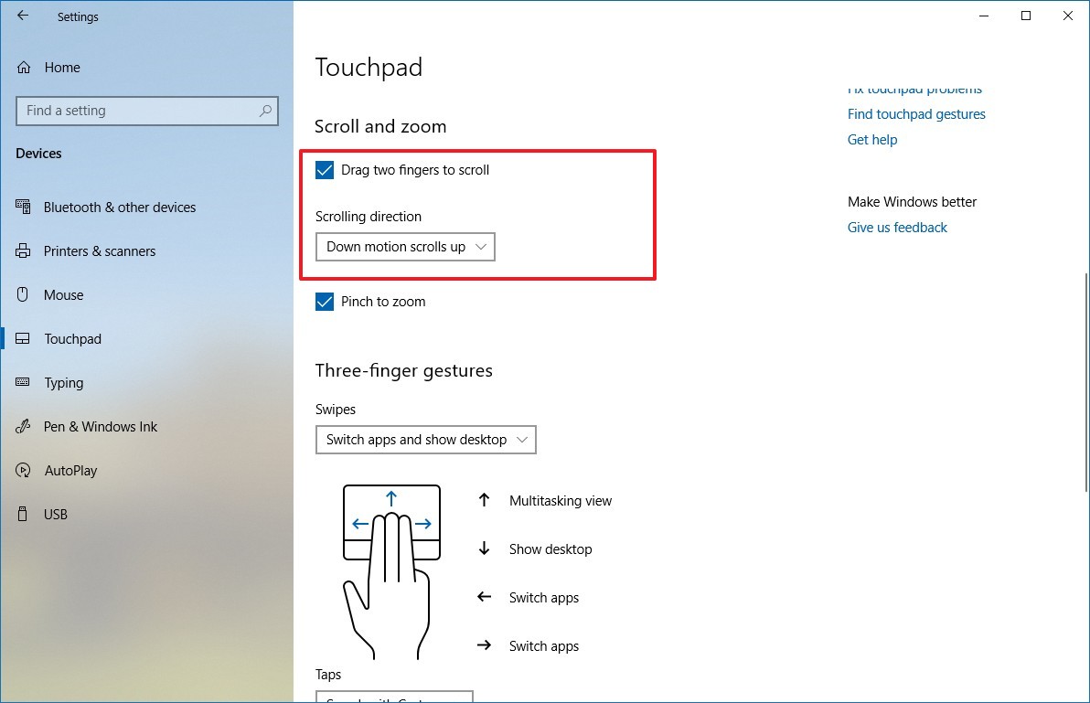 How to customize 'Precision Touchpad' settings on Windows