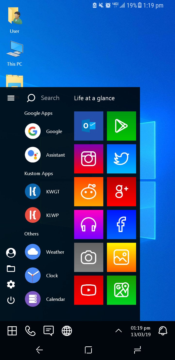 Android phone look like a Windows phone
