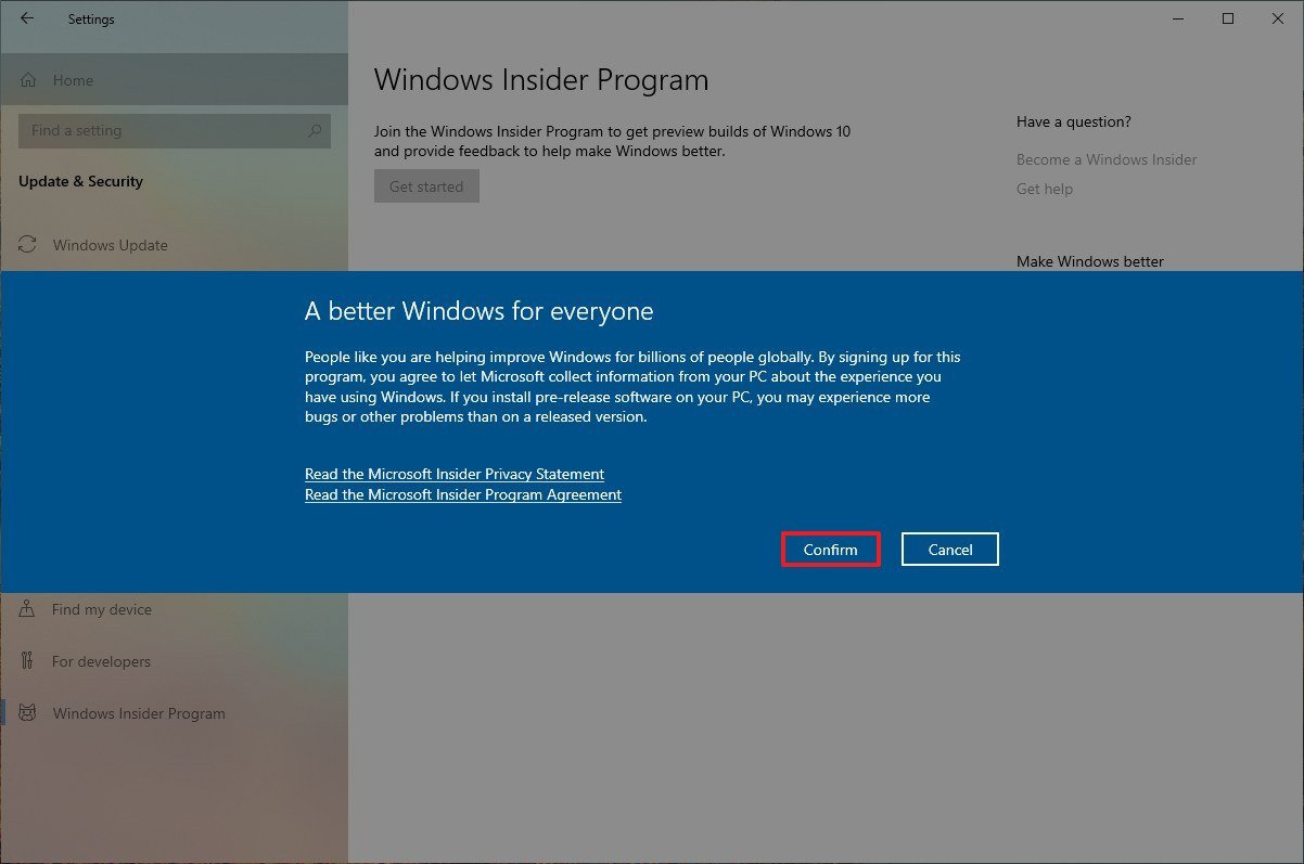 How to enroll PC into the Windows Insider Program with the May 2019 ...