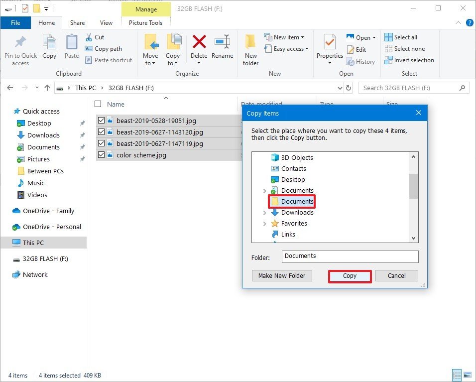 how to download files from a flash drive