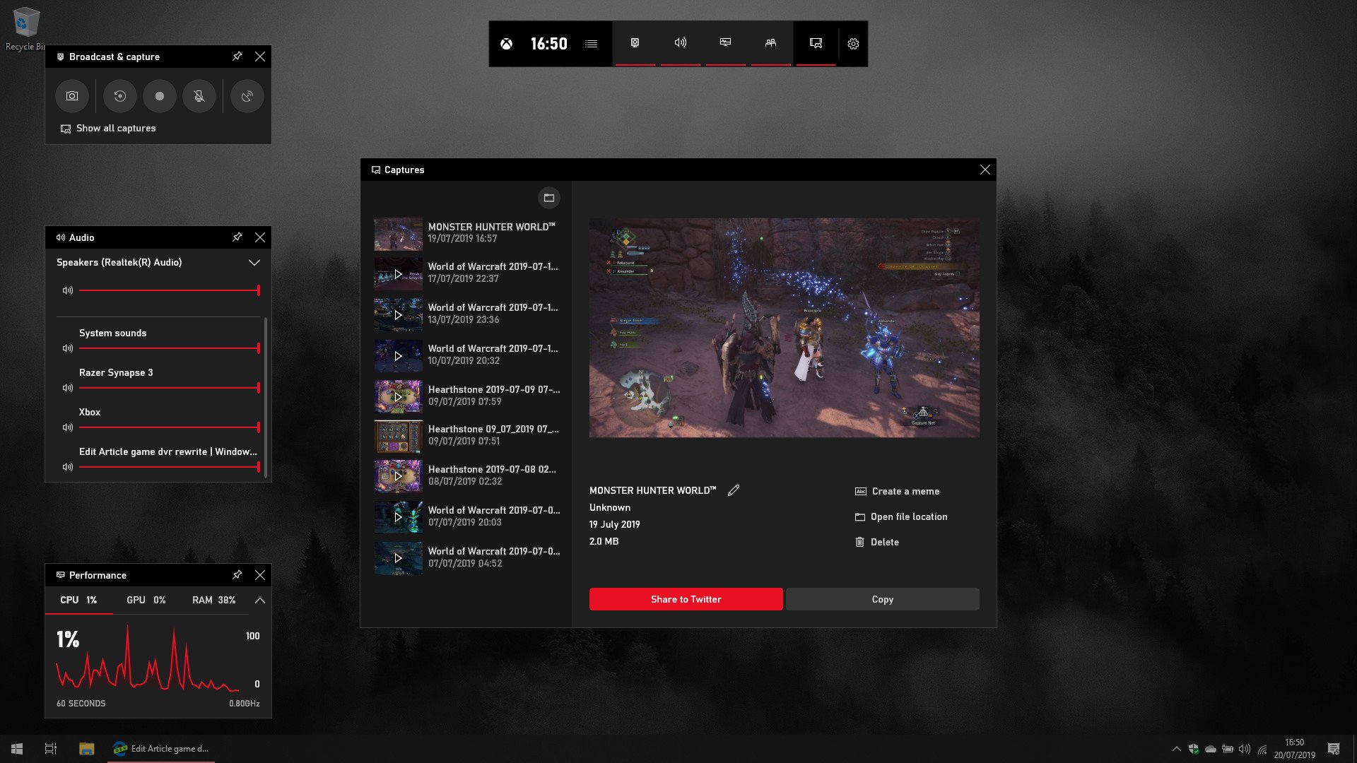 How To Use Game Dvr In The Windows 10 Xbox Game Bar App To Record