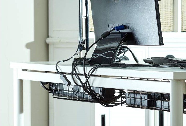 12 Ways To Organize Cable Chaos On Small Desks Or In Dorm Rooms