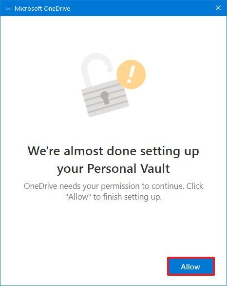 Personal Vault permission
