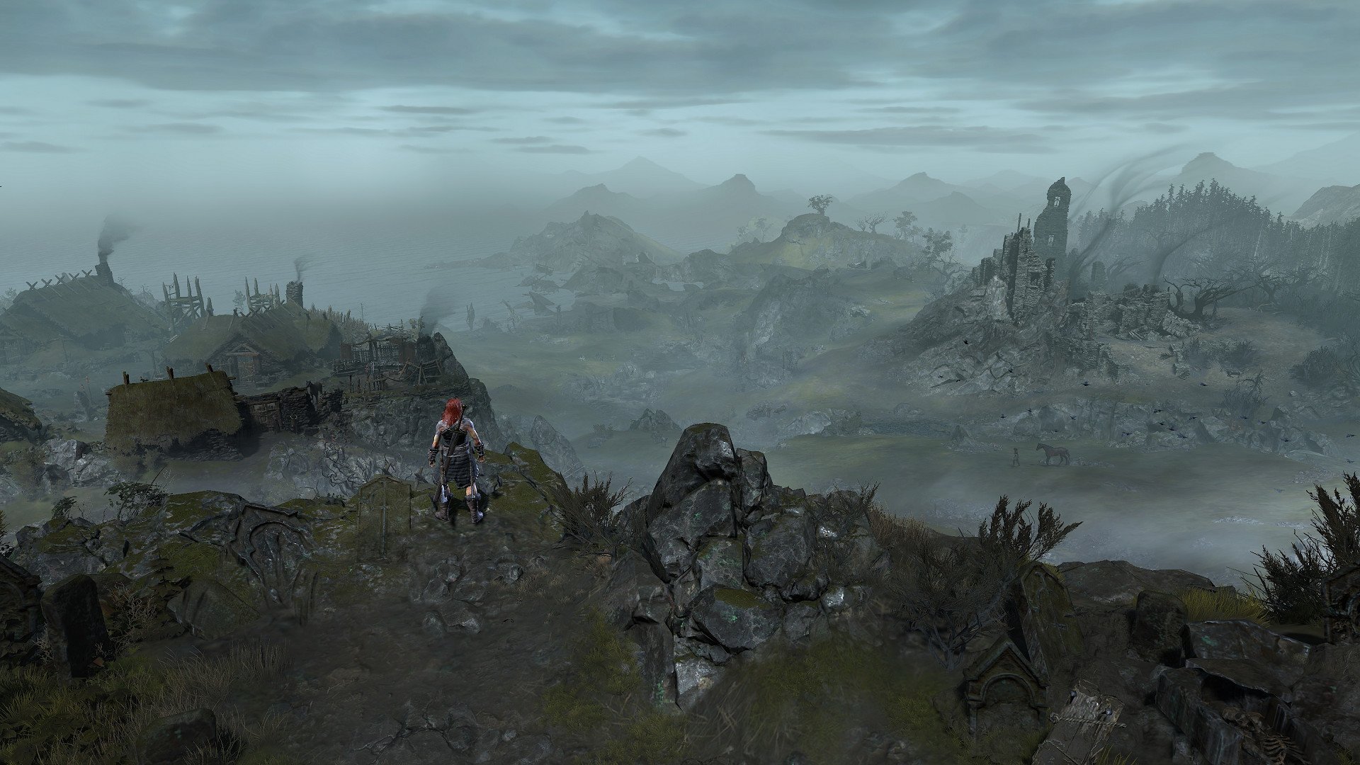 Overlooking the region of Scosglen in Diablo 4