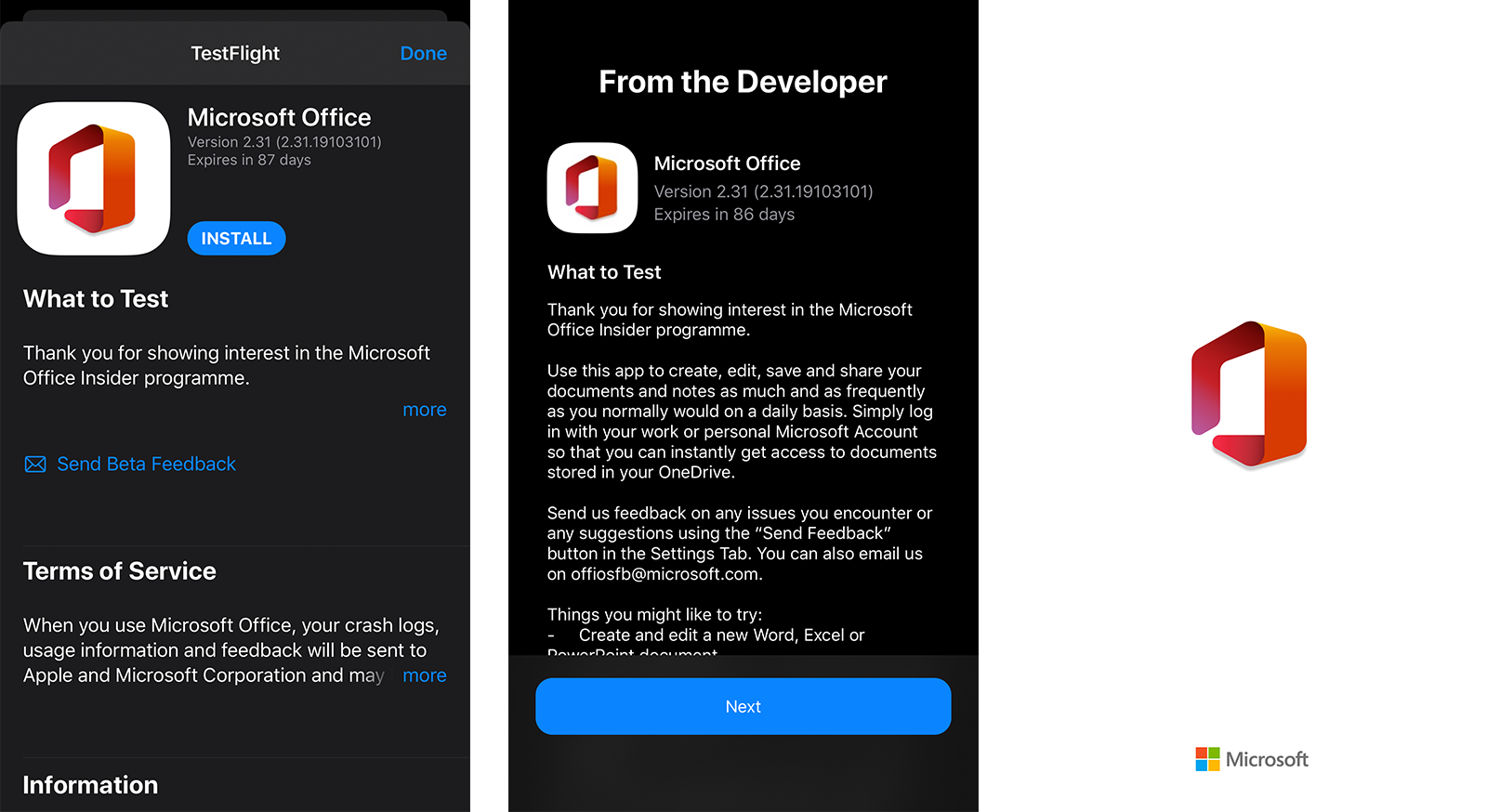 Microsoft Office Preview iOS Setup