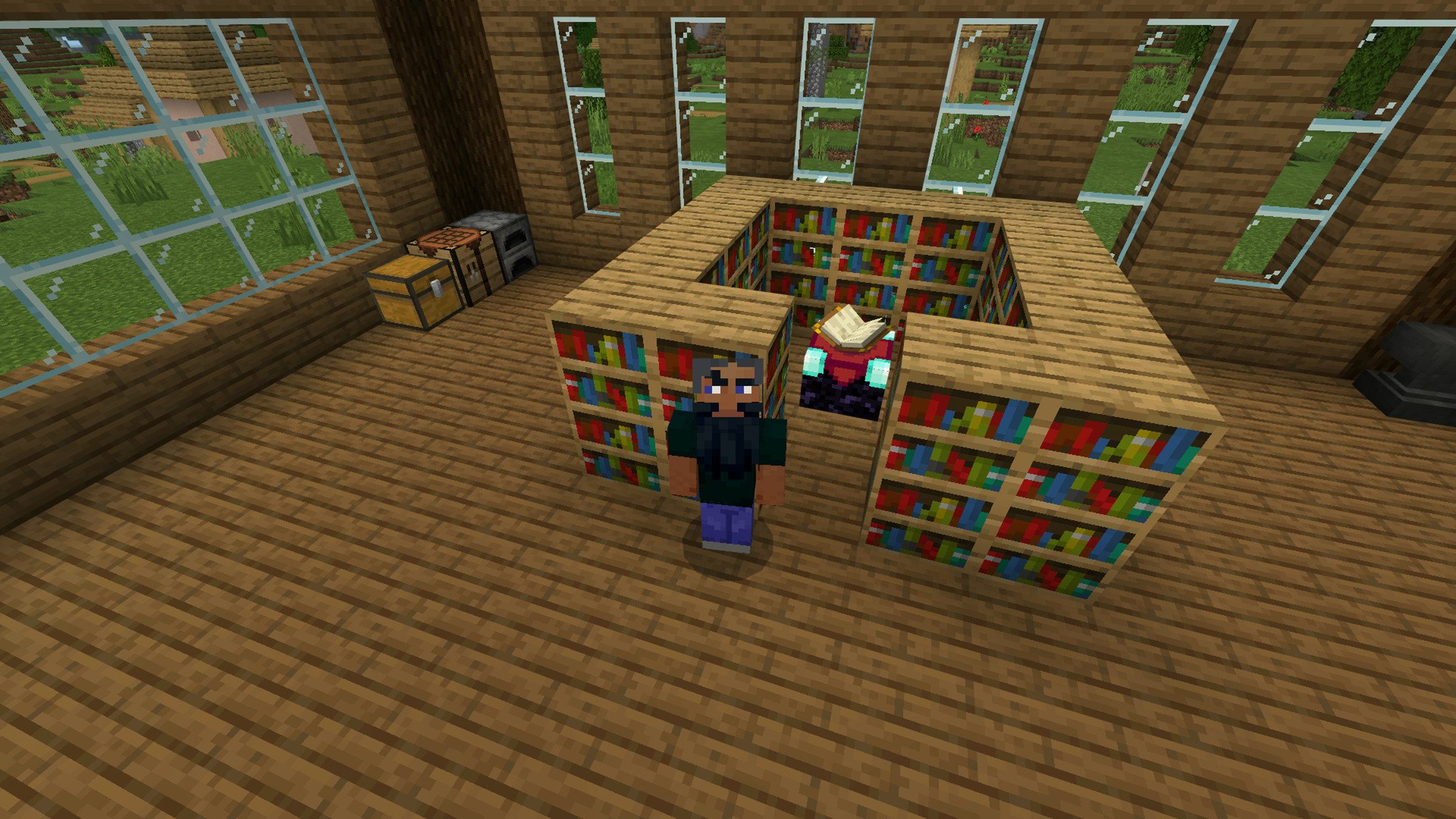 Minecraft Guide To Enchanting Setup, Minecraft Bookcase Enchanting Table