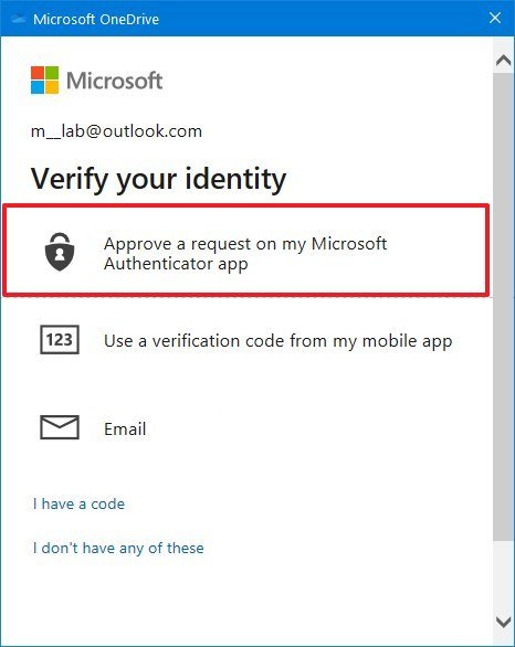 OneDrive Personal Vault verification