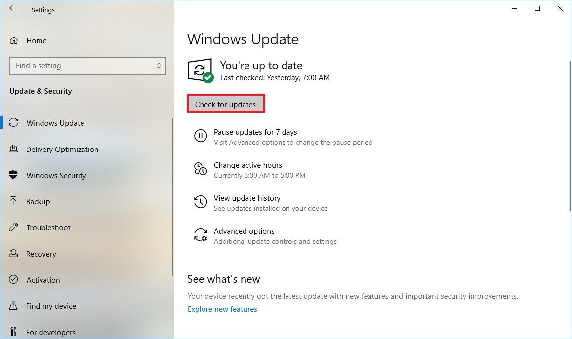 Check for updates to install Microsoft Edge Chromium