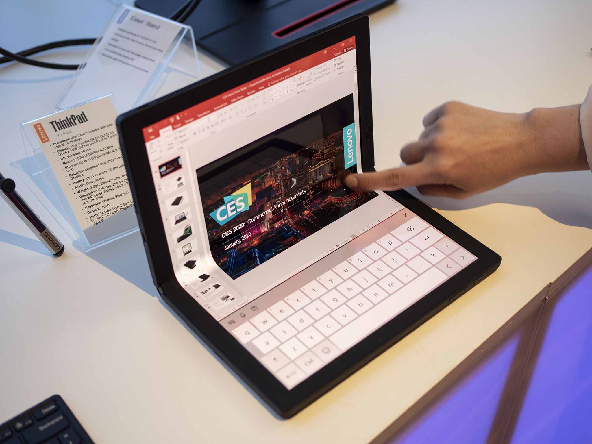 Lenovo unveils ThinkPad X1 Fold foldable PC at CES 2020 ...