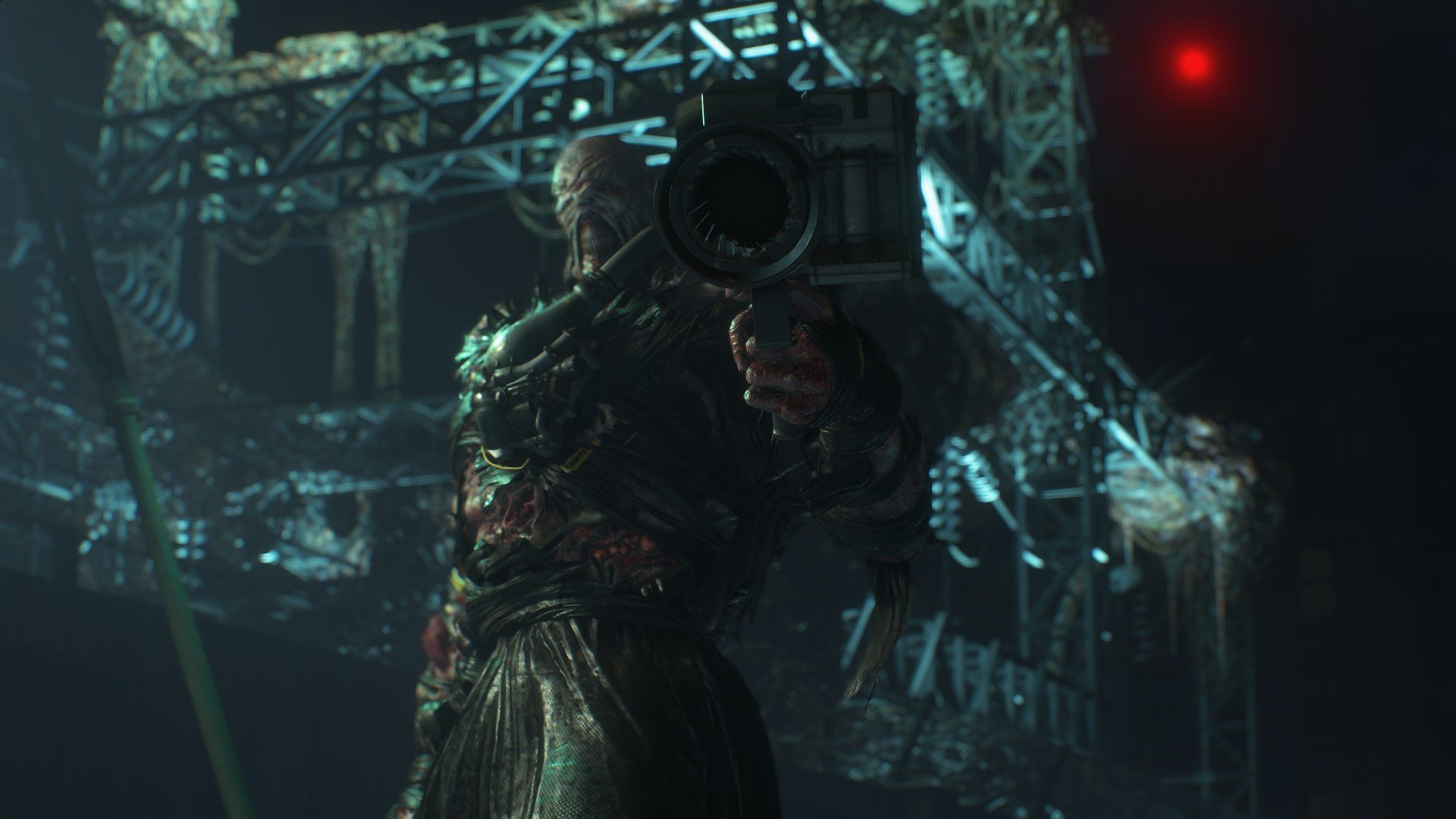Resident Evil 3 remake Nemesis rocket launcher aiming