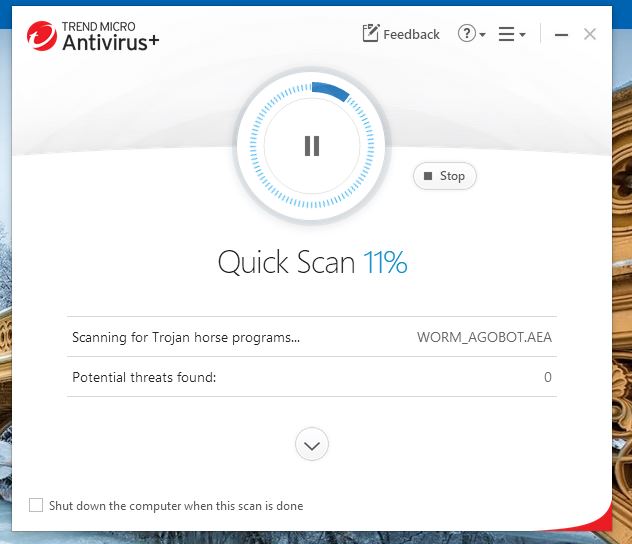 screenshot virus scan