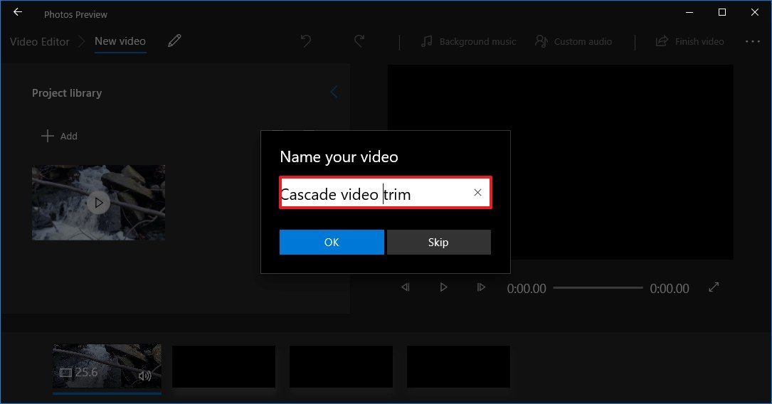 Photos Save Video Project on Windows