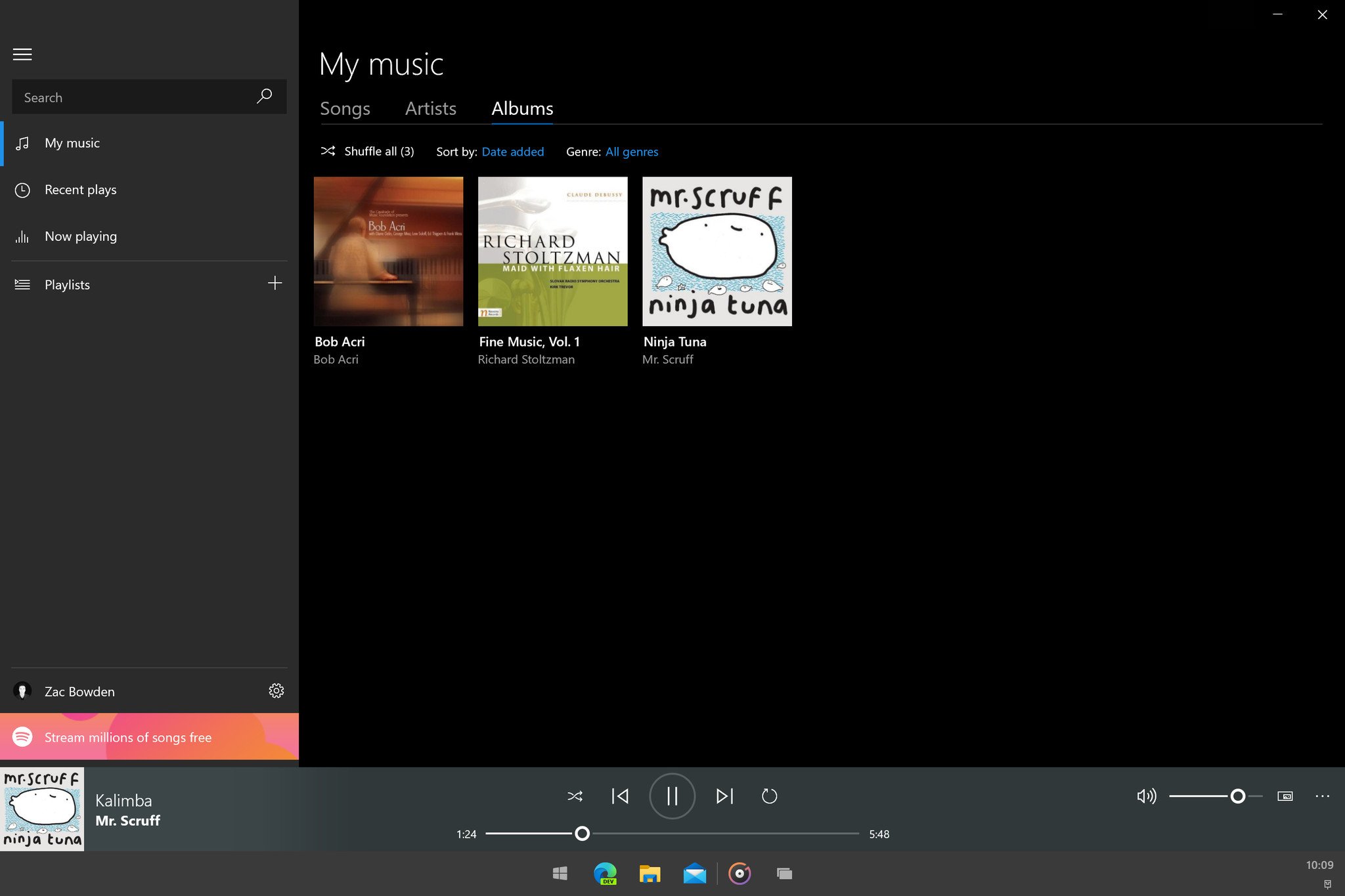 Windows 10X Groove