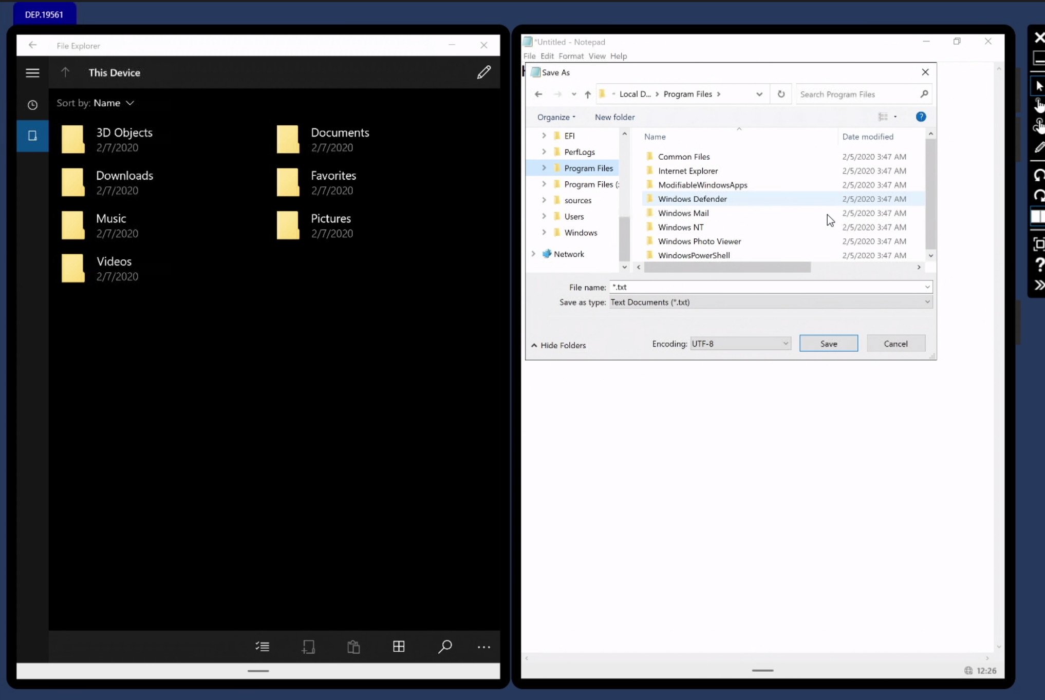 Windows10x File Explorers