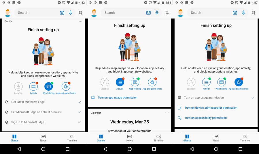 Microsoft Edge Android web filtering
