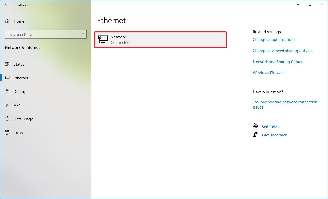 Windows 10 network connections