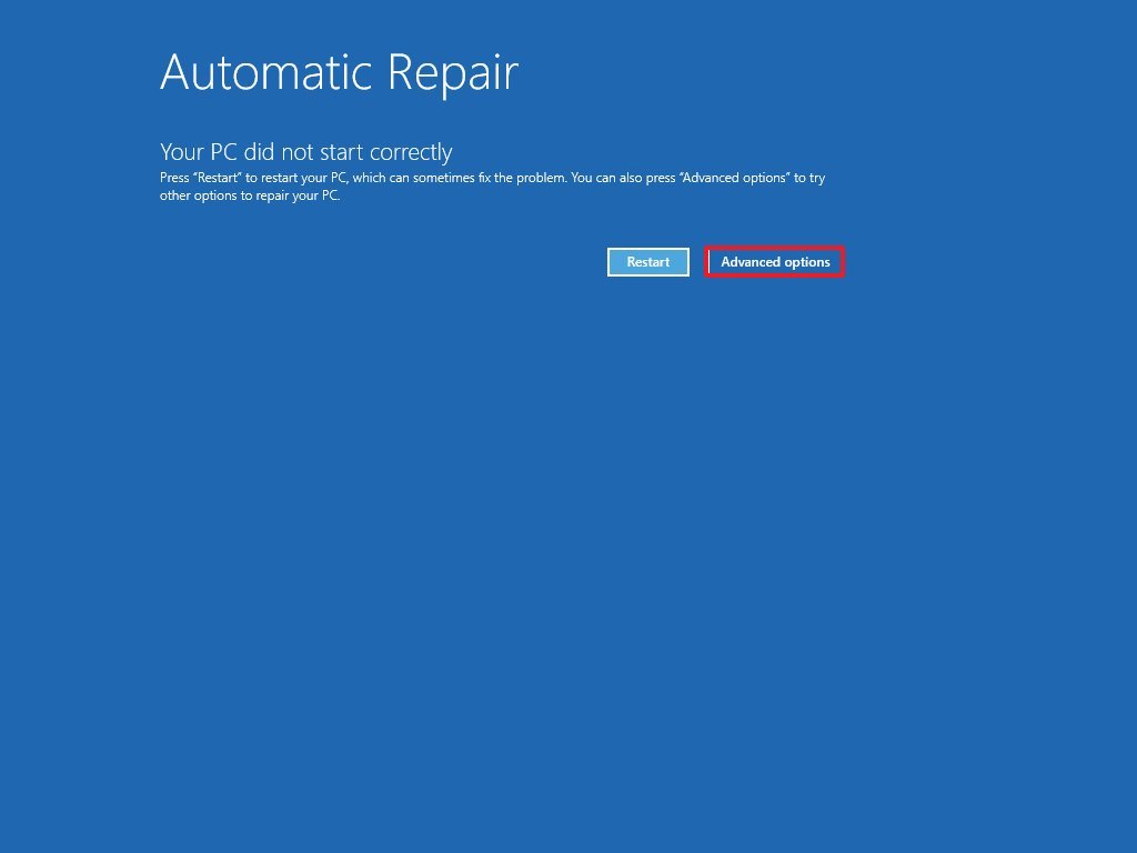 Windows 10 riparazione automatica
