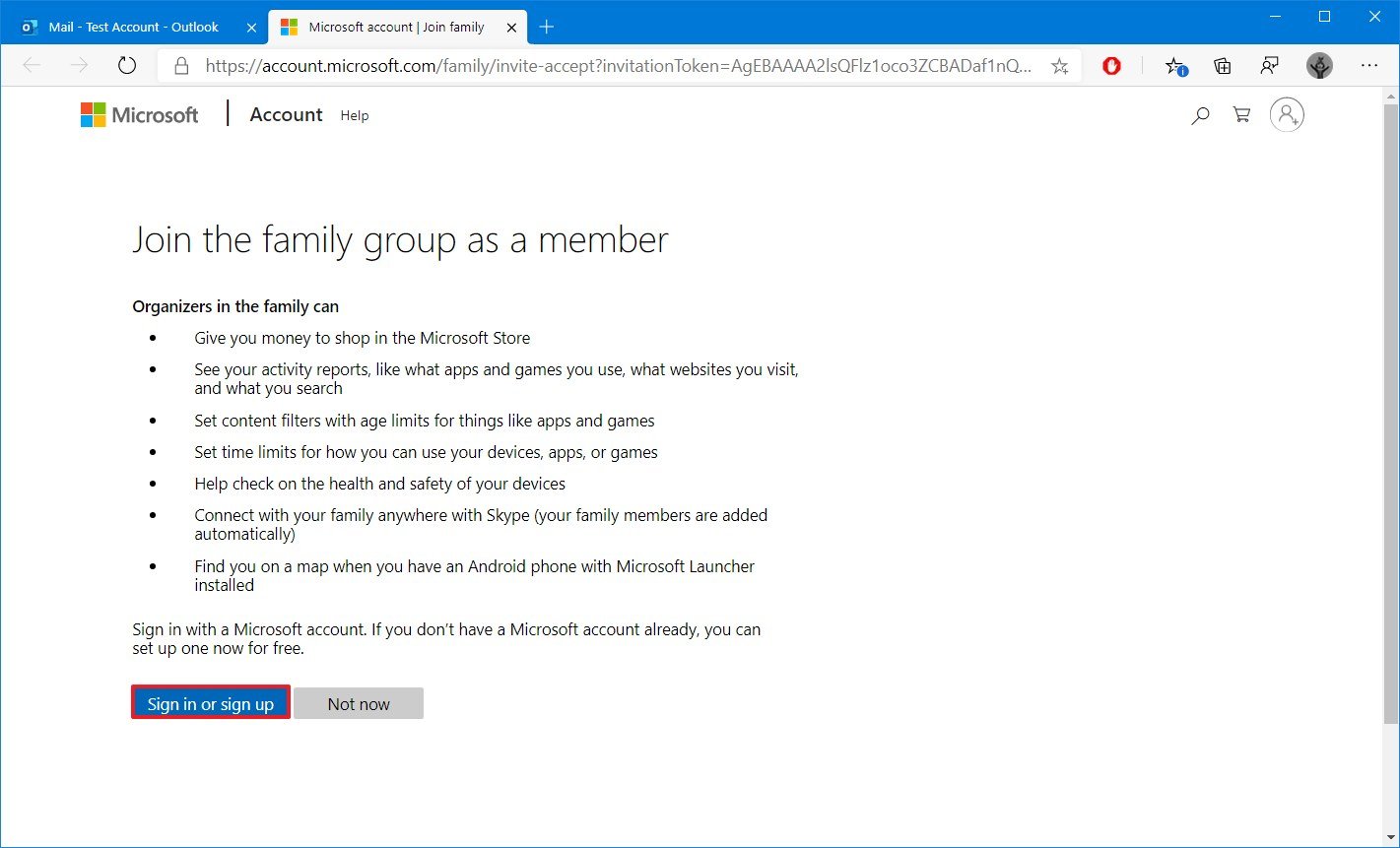 Join family group as a member
