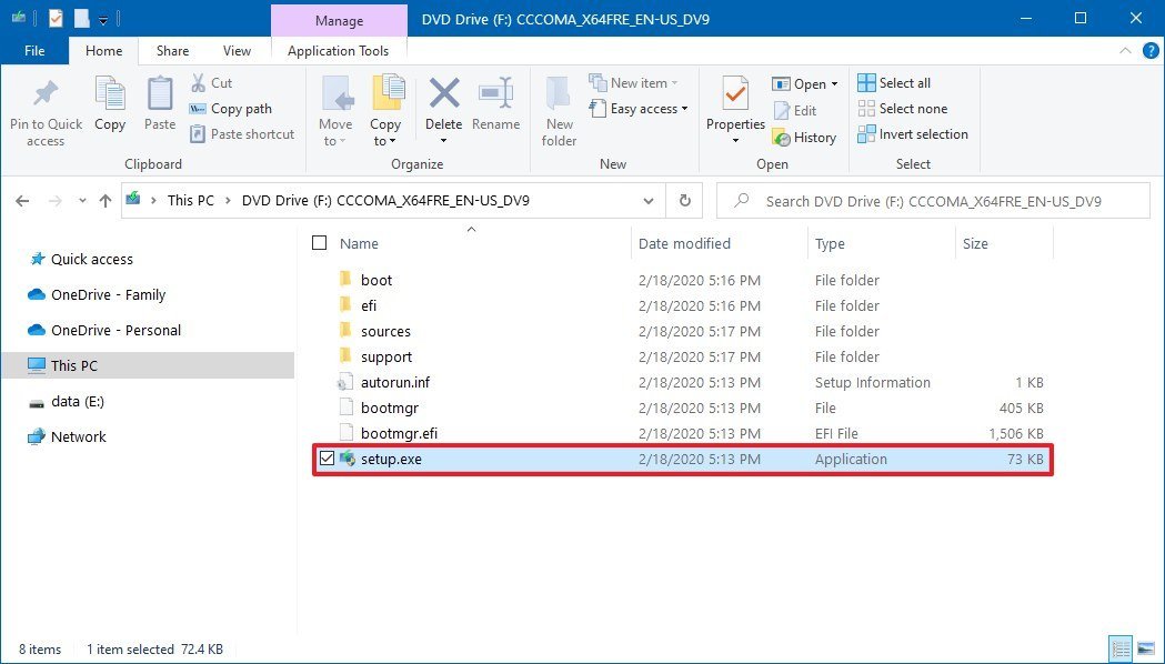 Windows 10 Setup file