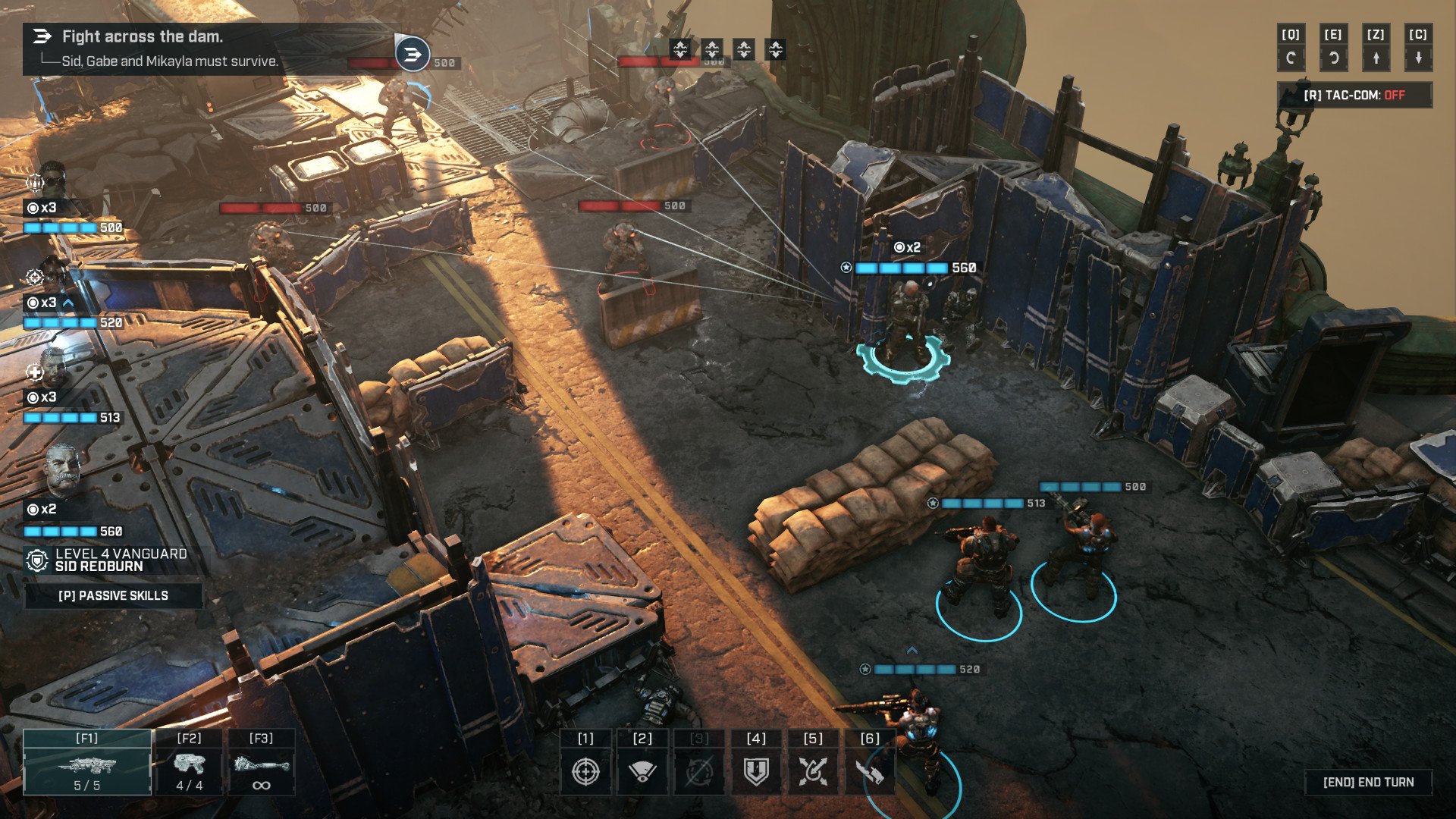Gears Tactics Combat Layout