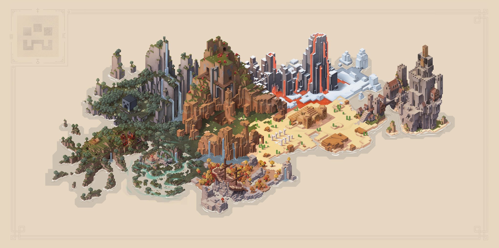 Полная карта Minecraft Dungeons