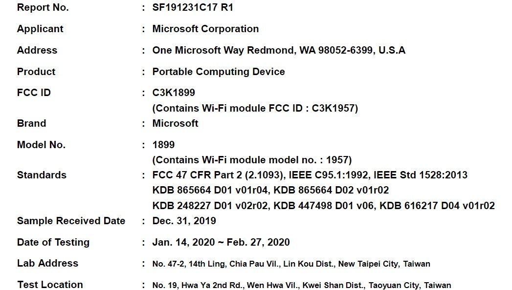 Surface Book 3 Fcc Filings Windows Latest