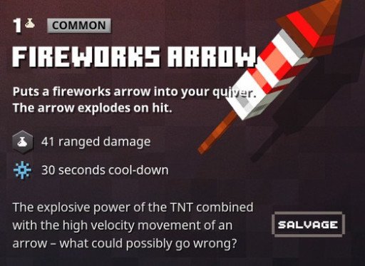 Minecraft Dungeons Fireworks Arrow