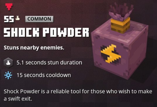 Minecraft Dungeons Shock Powder