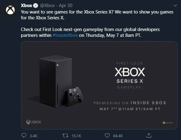 Xbox Series X Tweet