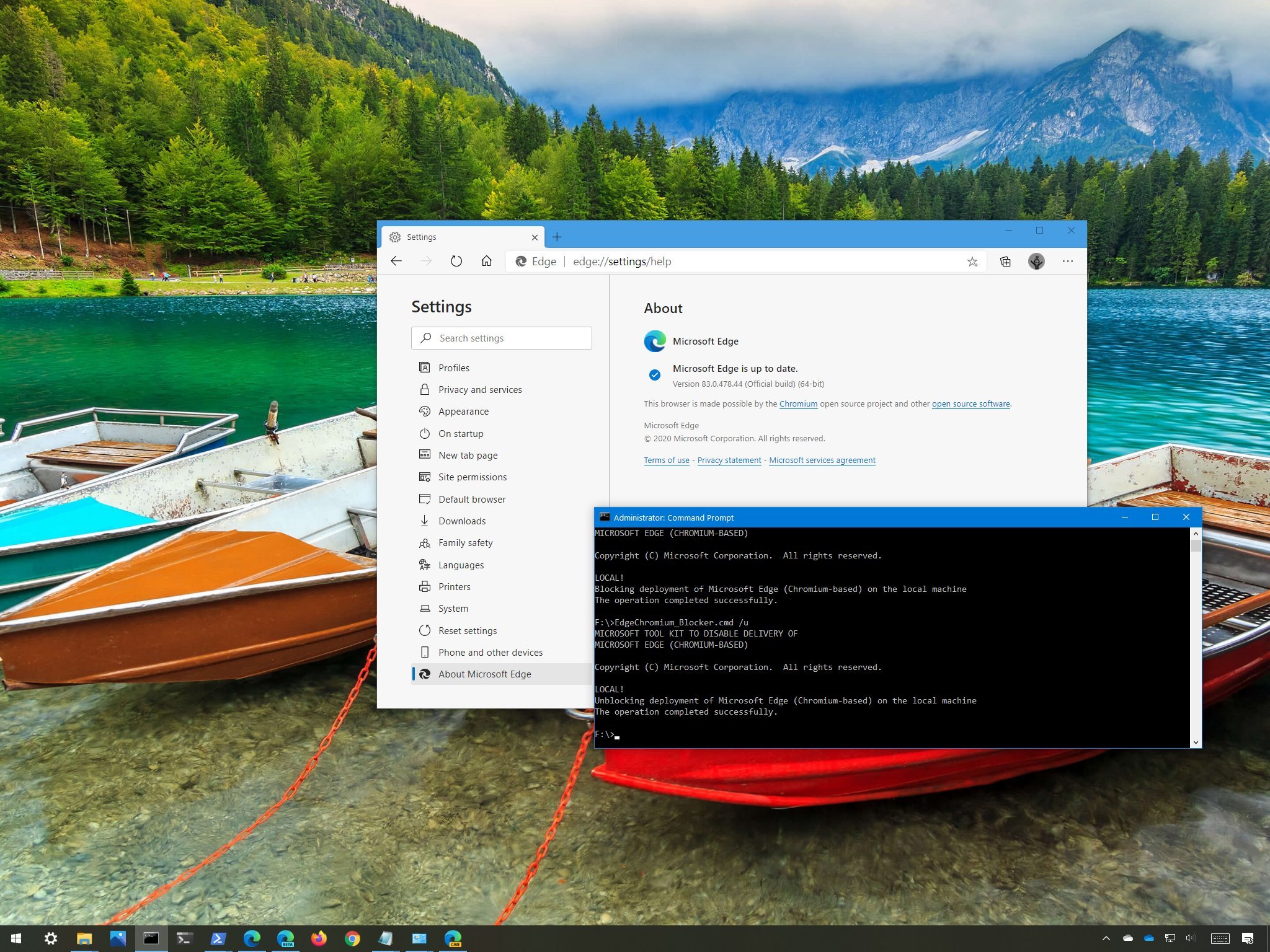 Block Microsoft Edge Chromium automatic installation on Windows 10