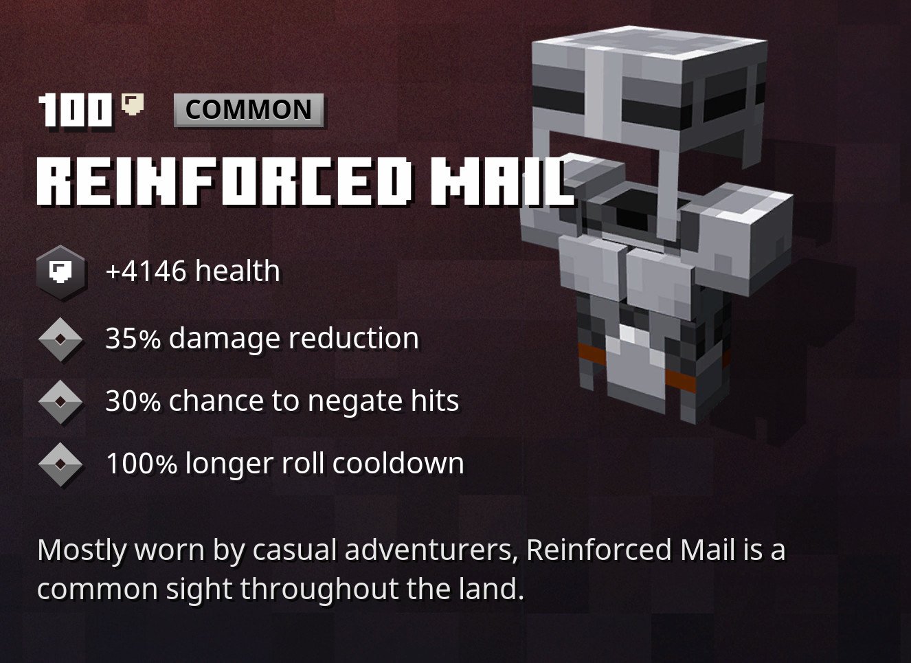 Minecraft Dungeons Emerald Farm Reinforced Mail