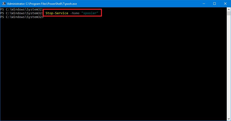 Stop Service Powershell Command