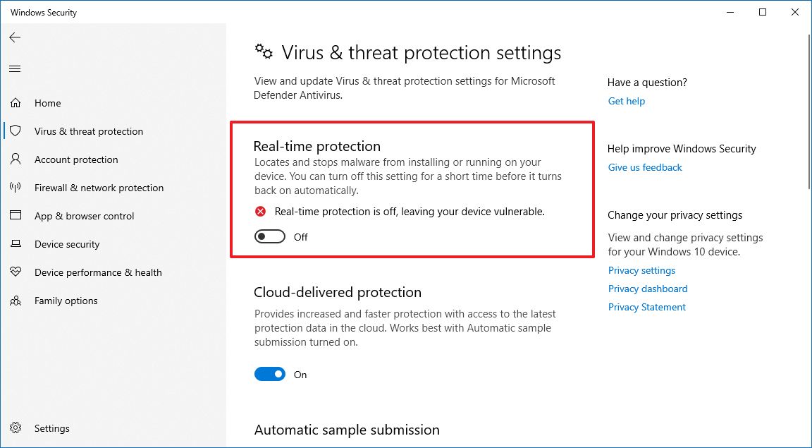 Disable Microsoft Defender Antivirus