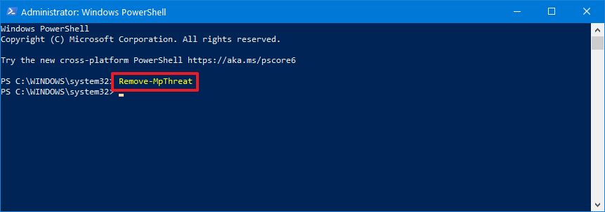 Remove Active Virus with Powershell