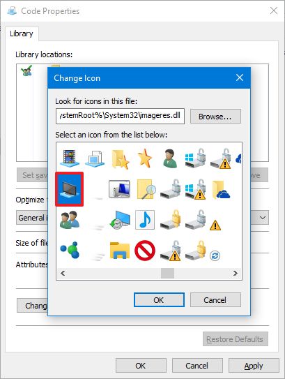 Select new library icon 
