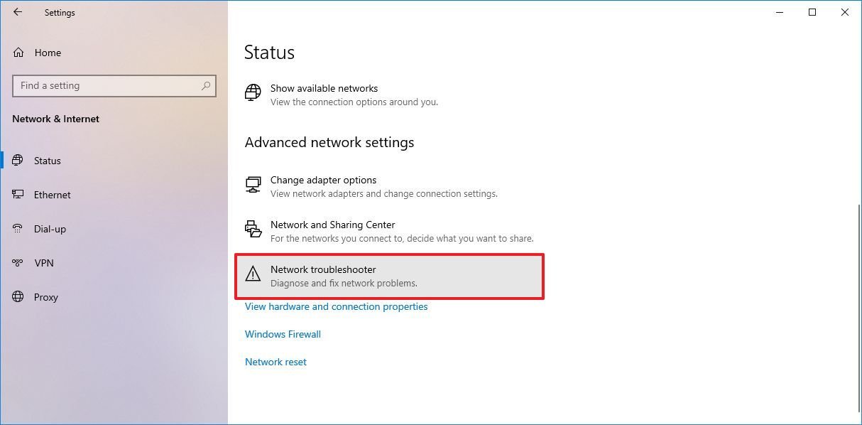Windows 10 version 20H2 fix networking issues