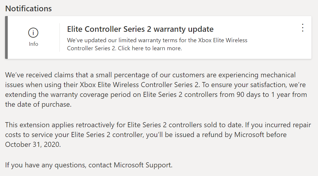 Xbox Elite Controller Series 2 Warranty, Xbox Support