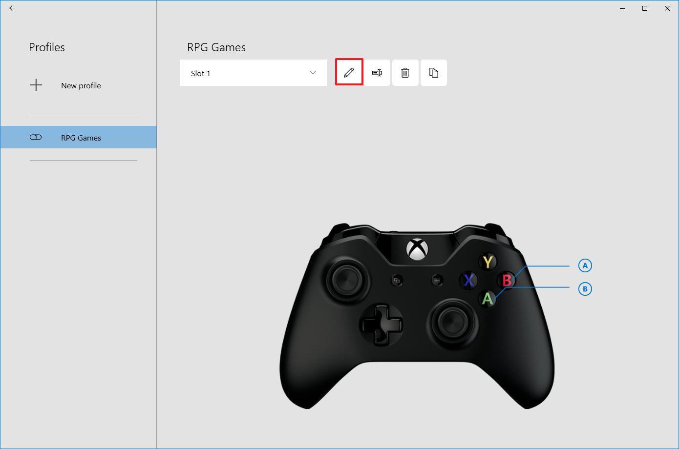 Change Xbox Button Remap Settings