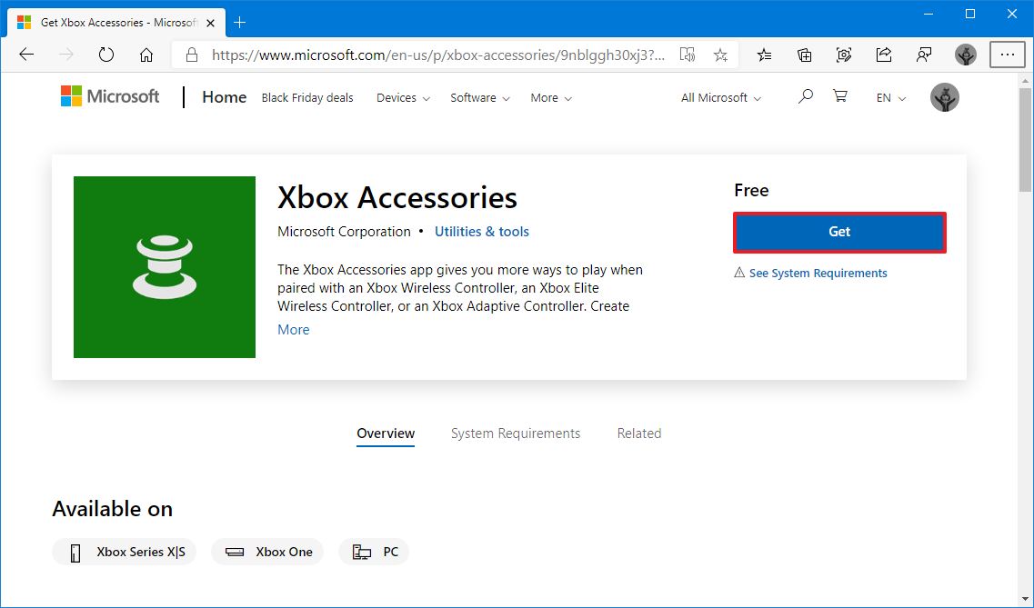 Xbox Accessories app download