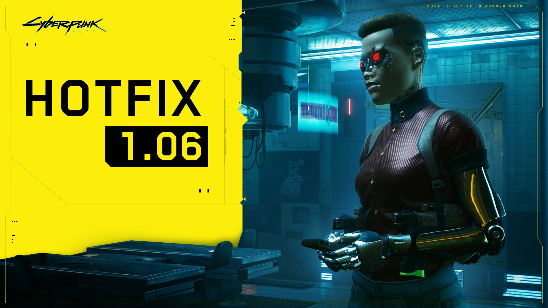 Hotfix patch update 1.06 for Cyberpunk 2077 is released, fixes the problem of saving the file size on the PC