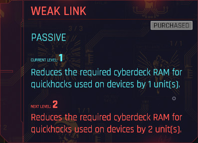 Cyberpunk 2077 Quickhacking Perks Details