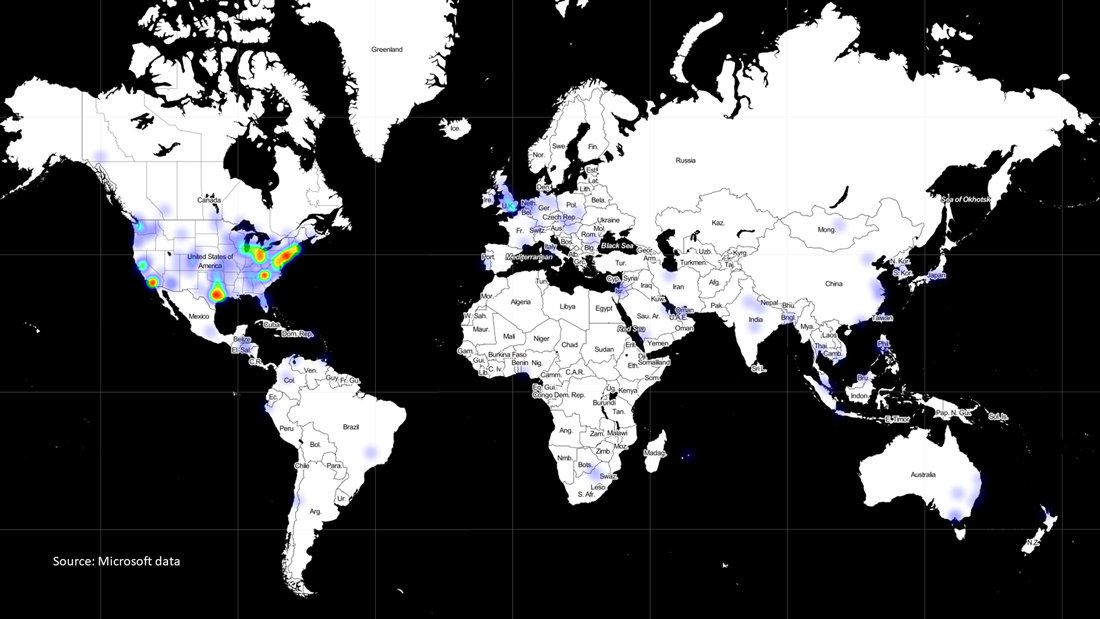 Microsoft Solarwinds Attack Map