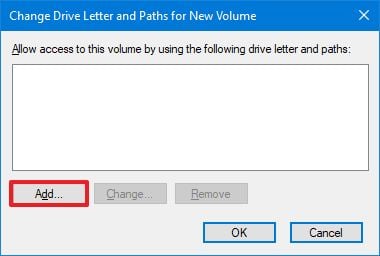 Disk Management add drive letter option