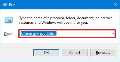 Open html energy report