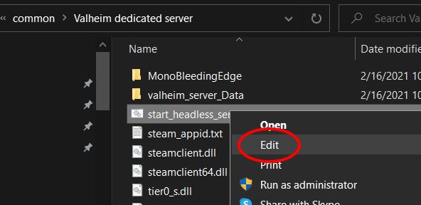 Valheim Dedicated Server Edit