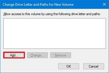 Windows 10 add drive letter fix storage access